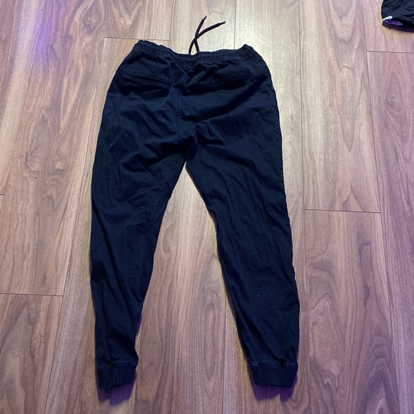 Men 98%cotton, 2%spandex, black joggers - Picture 2 of 3